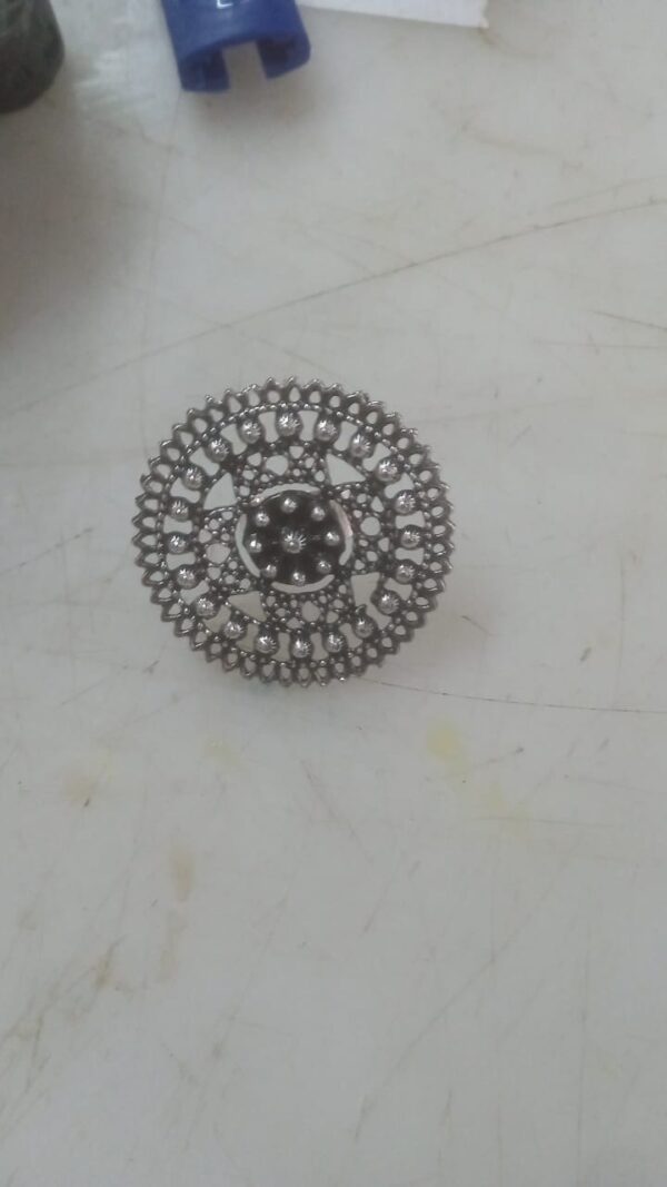 Sparkliza Alloy Silver Plated Ring For Ladies