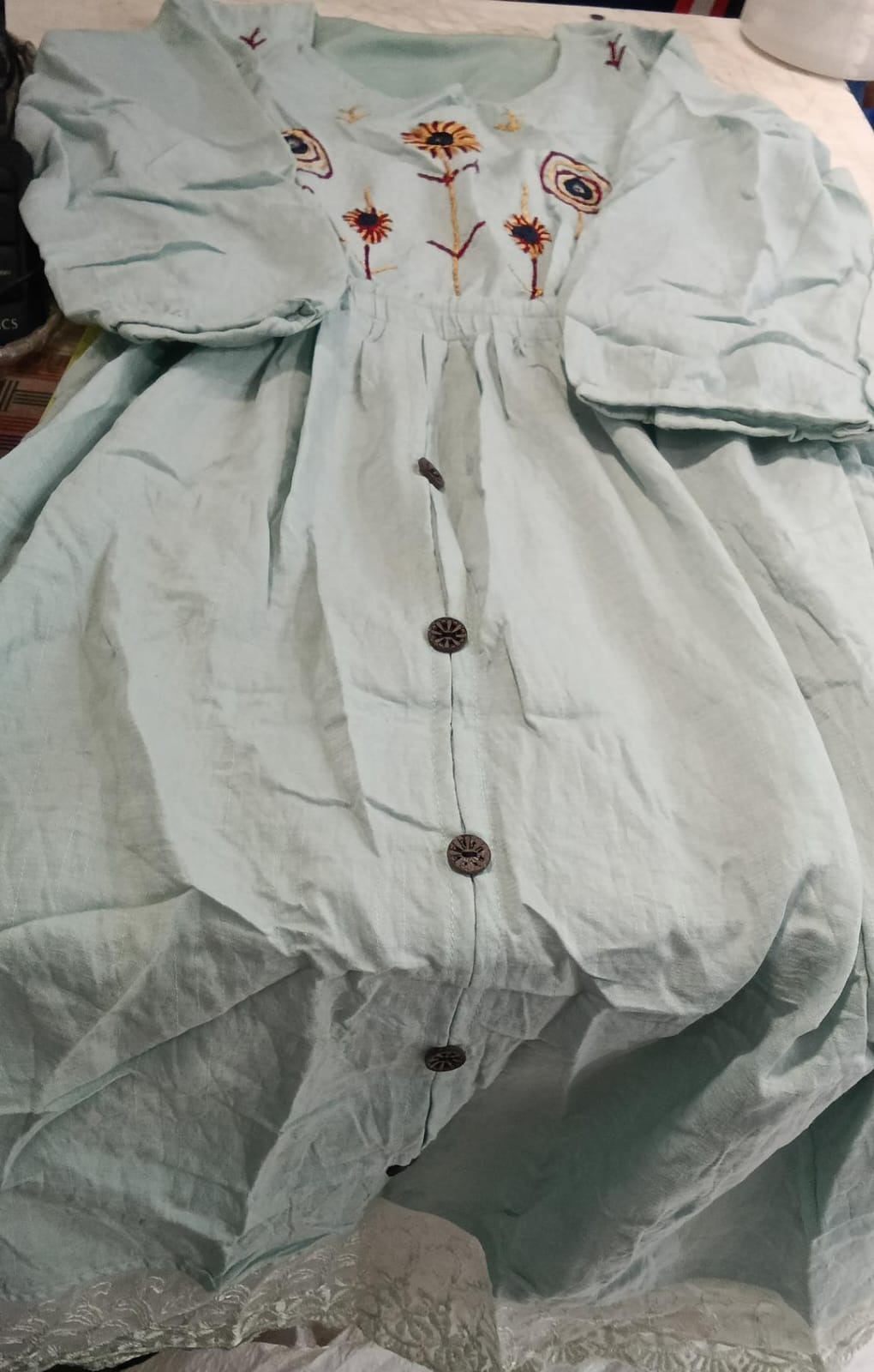 Women Sky Blue Color Dress Size M