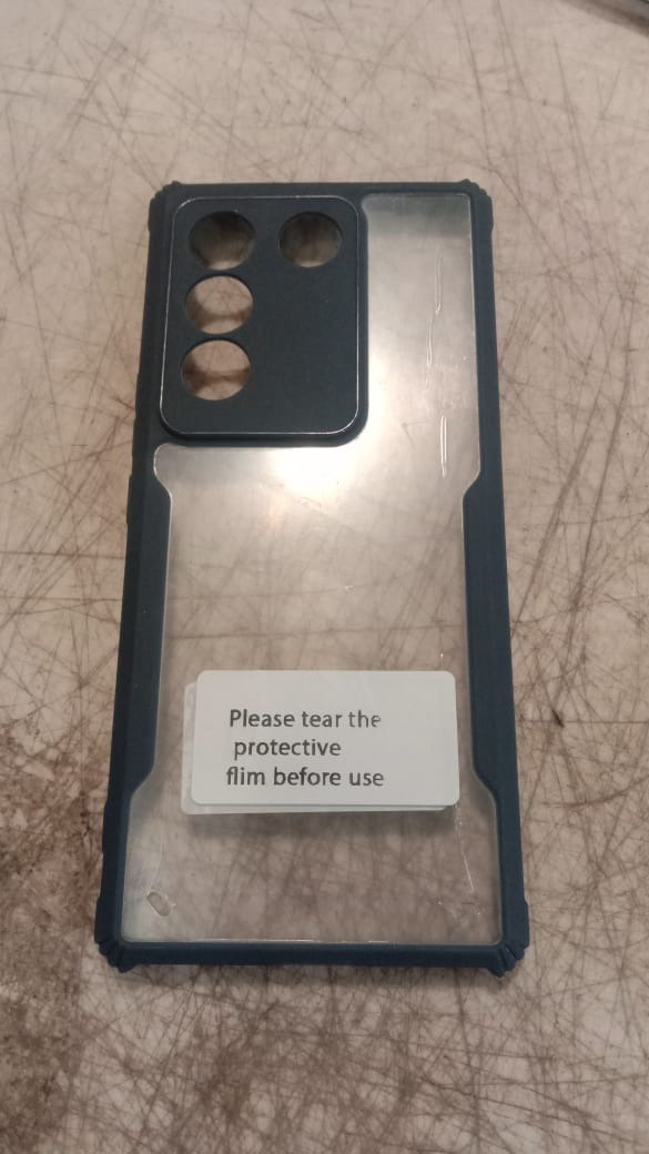 Blue Transparent Back Cover For Vivo V27