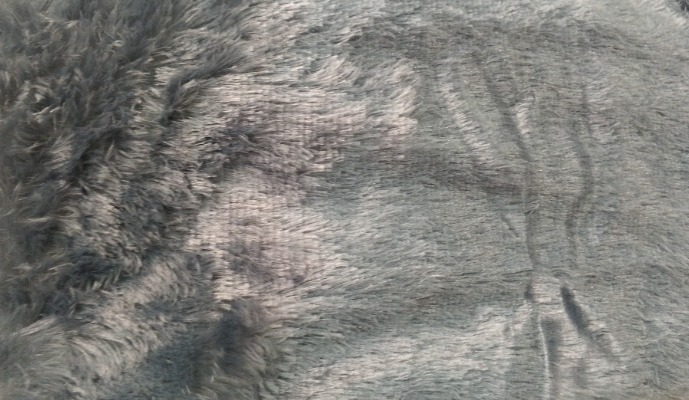 Woolen Grey Fur Stole And Scarf For Women And Girls