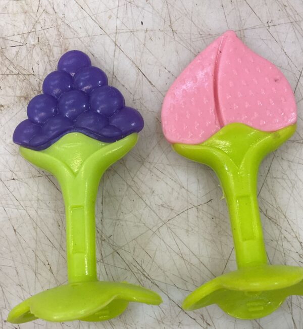 Safe Silicone Fruit Baby Teethers For Babies Set Of 2 Multicolour