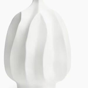 Hm Stoneware Vase White Color