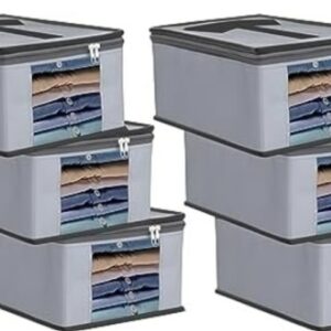 Grey And Black Colour Shirt Bag Pack Of 6