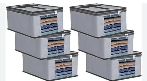 Grey And Black Colour Shirt Bag Pack Of 6