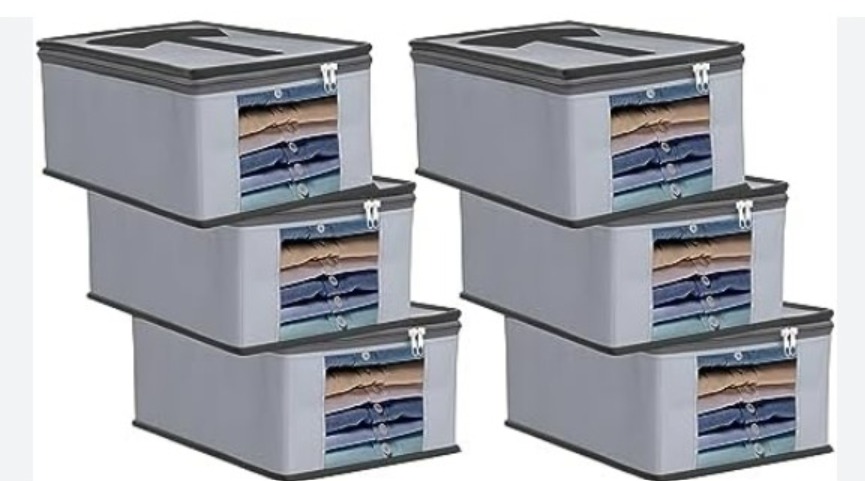 Grey And Black Colour Shirt Bag Pack Of 6