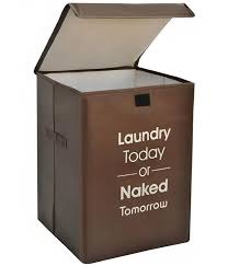 Store More 68 Liter Today Naked Print Laundry Basket For Clothes
