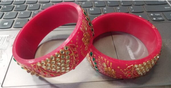 Red Plastic Bangle 1 Pair Size 2 Point 2
