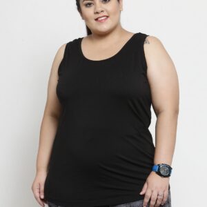 Plus Ru Size Tank Top For Woman Black Size L