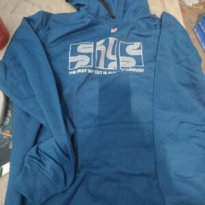 Men Blue Colour Hoodie Size L