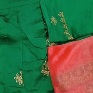 Unstitched Lehenga For Girls Color Green