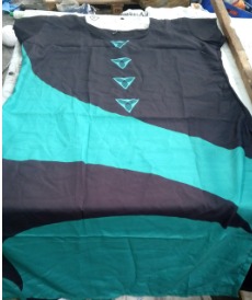 Women Black And Green Printed Sleeveless Kurta Size Xxl