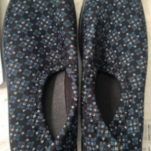 Womens Slip On Shoes Black Blue Size 9