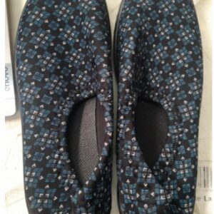 Womens Slip On Shoes Black Blue Size 5
