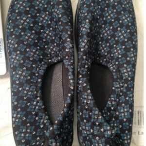 Womens Slip On Shoes Black Blue Size 5