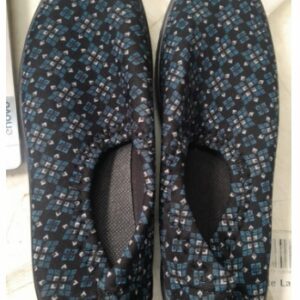Womens Slip On Shoes Black Blue Size 7