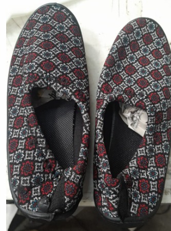 Womens Slip On Shoes Black Blue Size 6