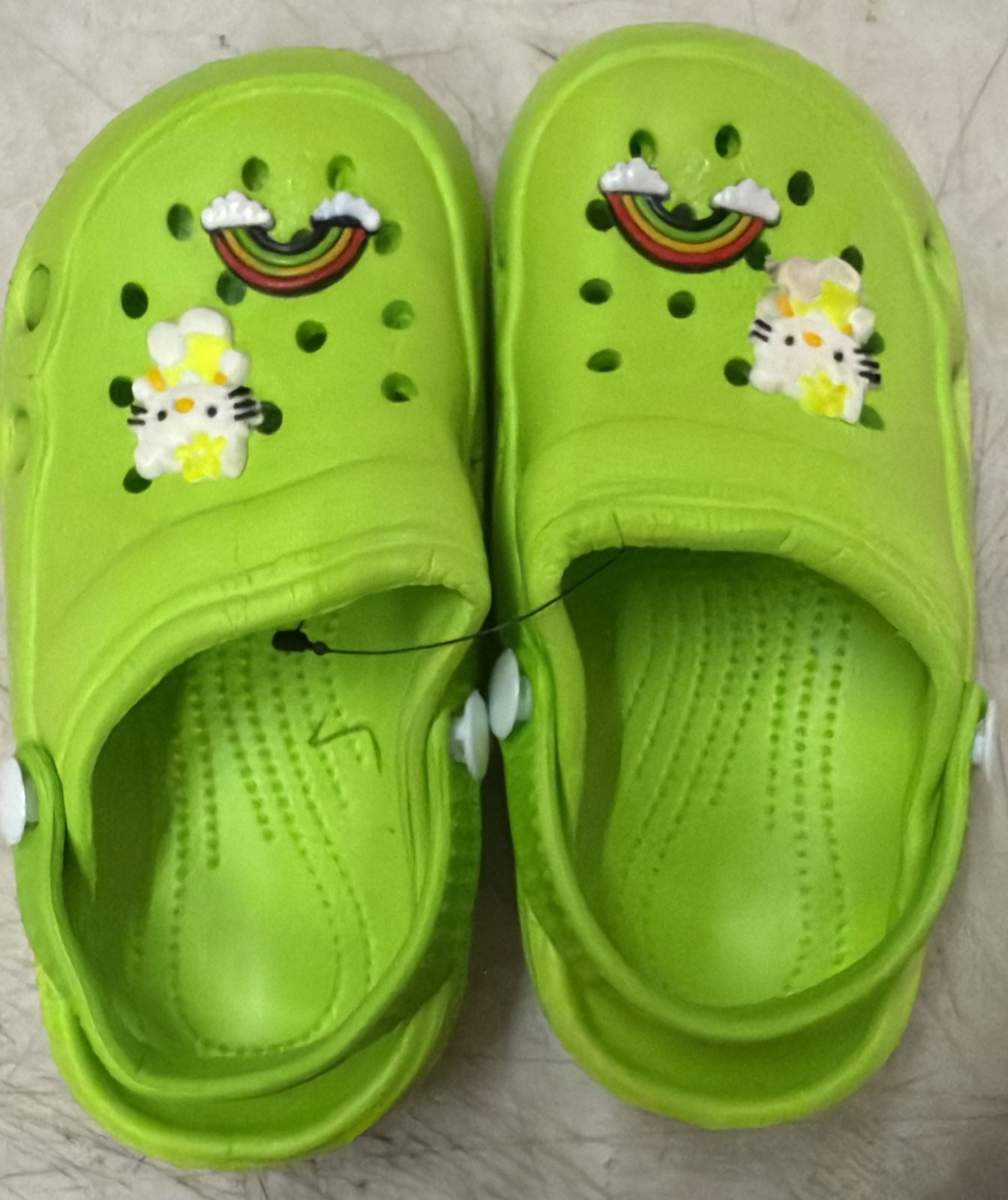 Kids Girl Slippers Size 10 Green Color