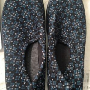 Womens Slip On Shoes Black Blue Size 6