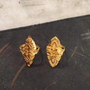 Gk Sk Hk Z0 R11 Alloy Gold Plated Ring 2 Pcs