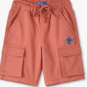 Kb Team Spirit Boys Regular Fit Cargo Shorts Peach Size 7 To 8 Years