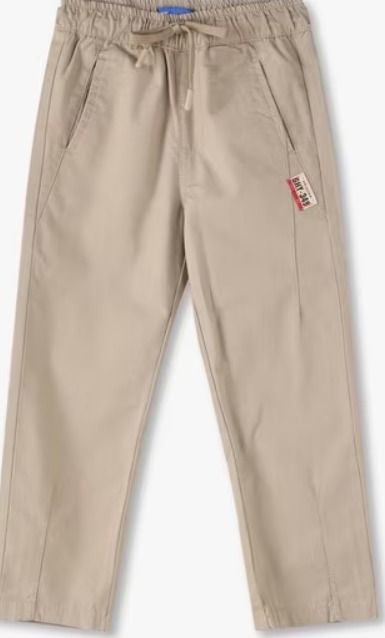 Kb Team Spirit Boys Mid Rise Straight Fit Ripstop Pants Light Brown Size 7 To 8 Years