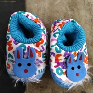 Blue Printed Nb Size Kids Shoe