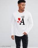 Mens Full Sleeve Round Neck Graphic Printed T Shirt Size Xl
