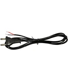 2 Pin Top Wire Cords Cable Black Colour Pack Of 2
