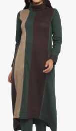 Stado Green Woolen Kurta Set Size Xl For Women