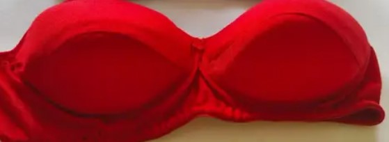 Red Soft Padded Bra For Women Size 28