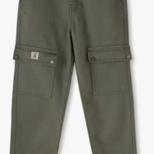 Kb Team Spirit Boys Patterned Straight Fit Cotton Cargo Pants Green Size 7 To 8 Years