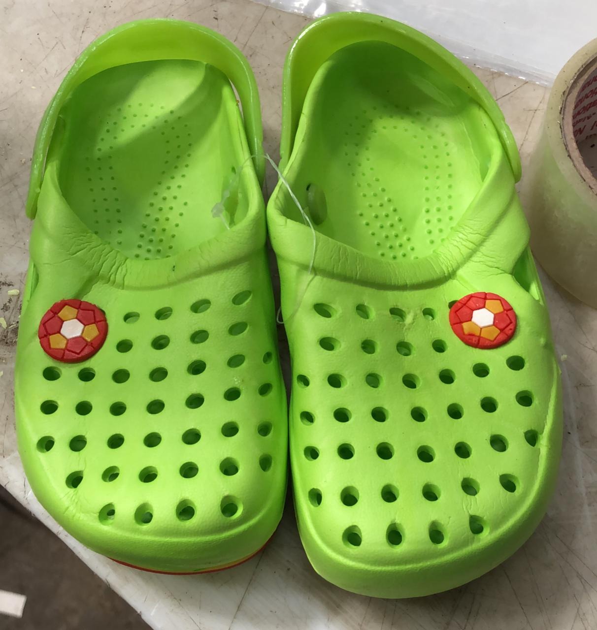 Green Color Kids Flip Flop Slipper Size 31