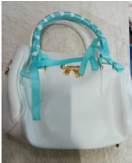 Womens White Color Handbag