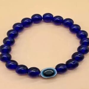 Stone Crystal Beads Pearl Bracelet Blue