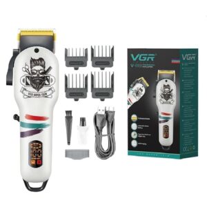 Vgr V699 Display Cordless Hair Clipper Taper Lever Hair Cutter Kit Battery 2000Mah Usb Charging