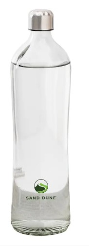 Sand Dune Mca Glass Water Bottle With Leak Proof Airtight Stainless Steel Cap 750Ml