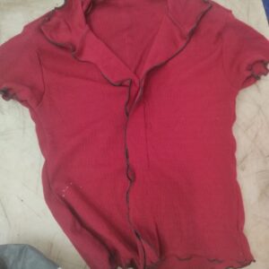Women Maroon Colour Waist Top Size M