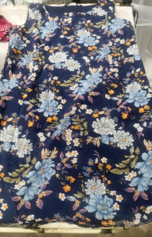 Women Dress Blue Printed Size Xl
