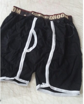 Cotton Mens Black Trunk Size Xl