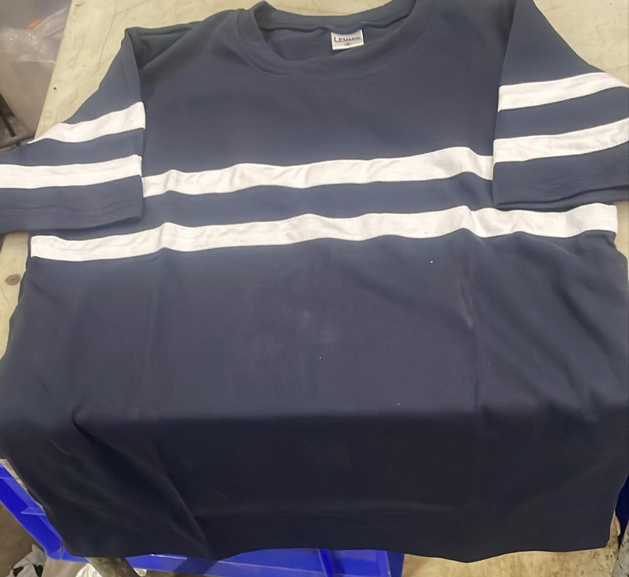 Men Blue Color T Shirt Half Sleeve Size S