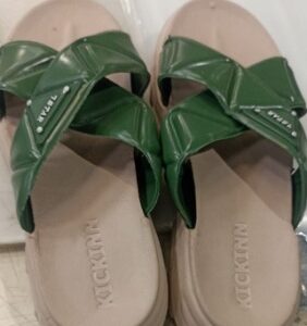 Women Slipper Green Colour Size 38