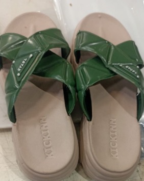 Women Slipper Green Colour Size 38