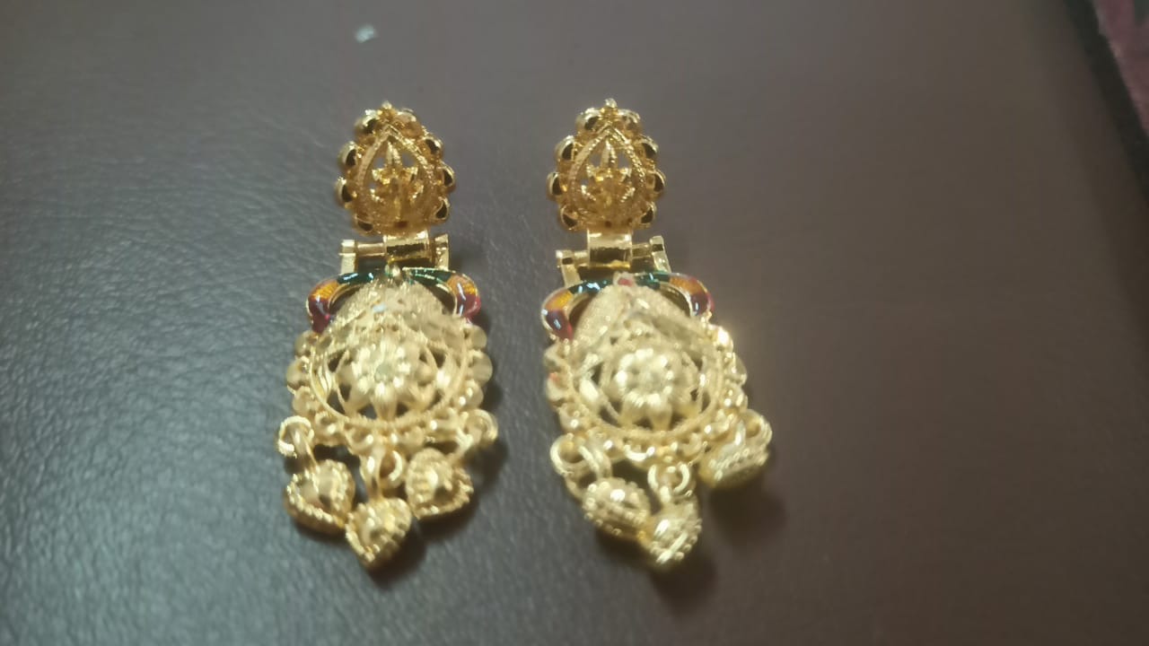 Travel Tales Jhumki Brass Jhumki Earring