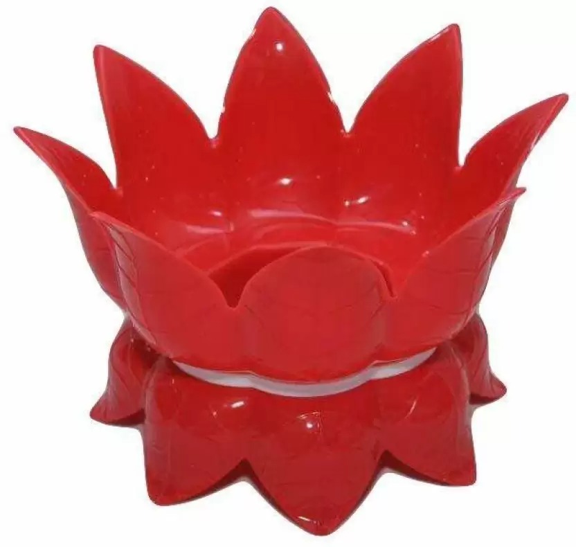 Plastic Lotus Shaped Water Pot Red