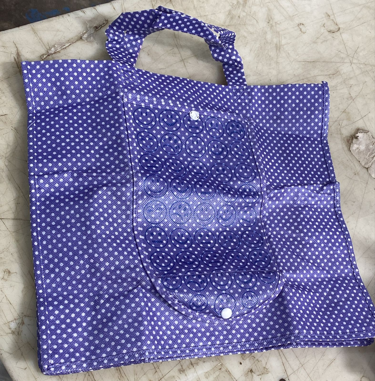 Lavender Color Foldable Handbag