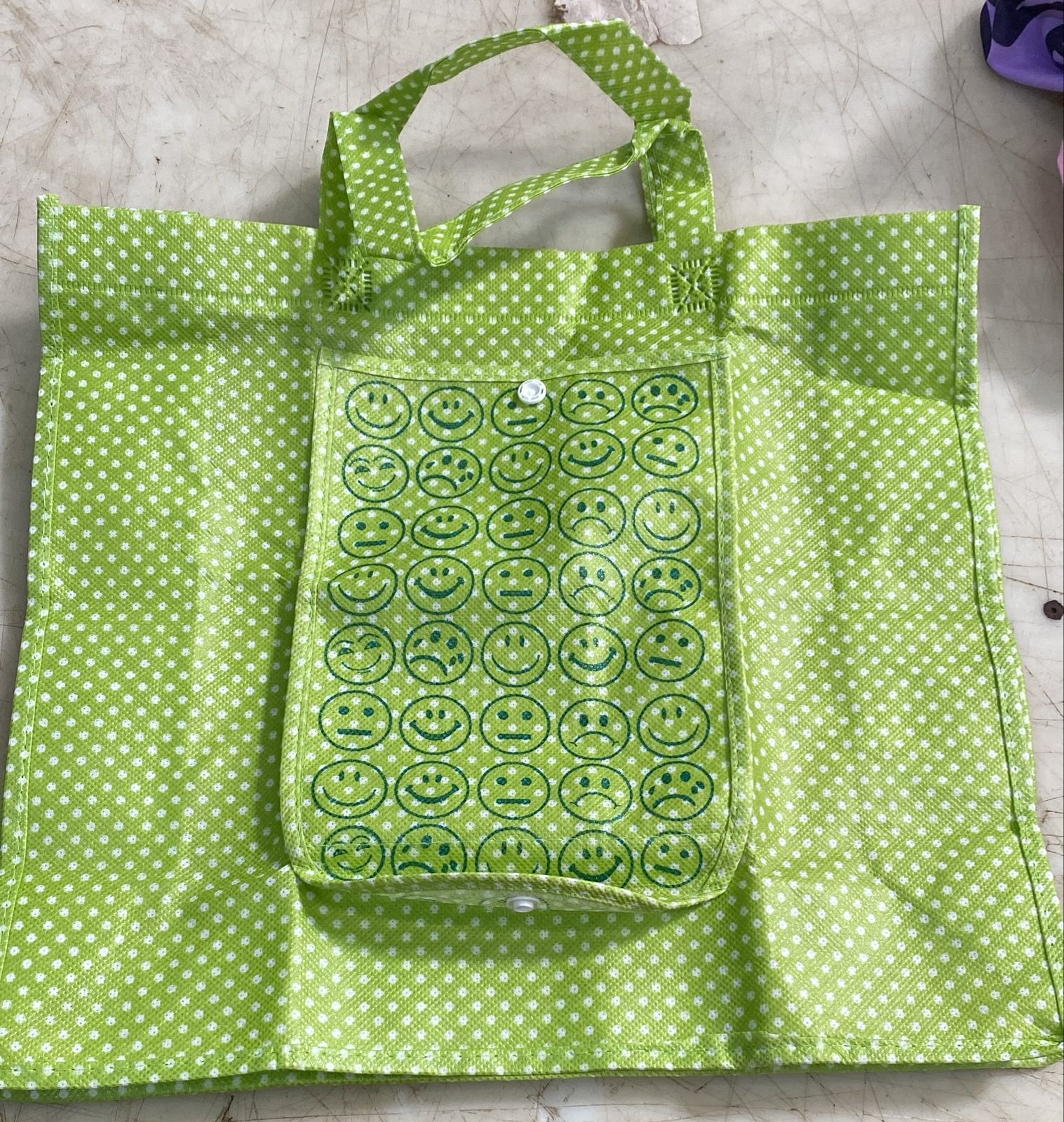 Green Color Foldable Handbag