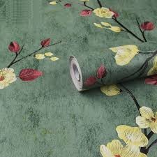 Green Flower Wall Paper 45 X 300Cm