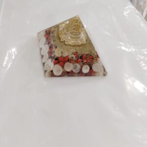 Multicolor Natural Orgone Gomti Chakra Shree Yantra Pyramid