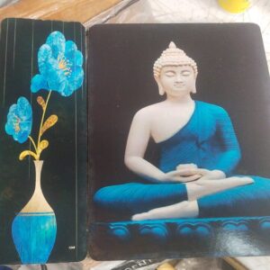 Set Of 2 Beautiful Buddha Uv Textured Self Adhesive