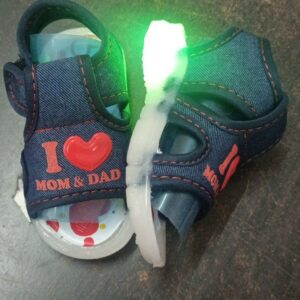 Kids Lighted Sandals With Led Lights Blue Size 14